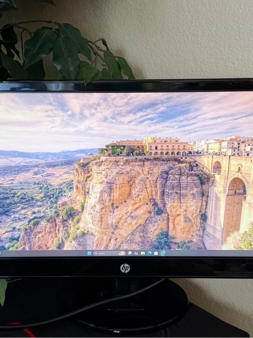 HP Black LED Computer Monitor with Glossy Stand